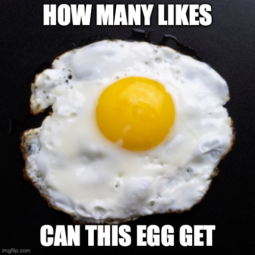 EGG | HOW MANY LIKES; CAN THIS EGG GET | image tagged in eggs | made w/ Imgflip meme maker
