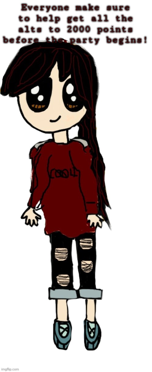 Nicø transparent | Everyone make sure to help get all the alts to 2000 points before the party begins! | image tagged in nic transparent | made w/ Imgflip meme maker
