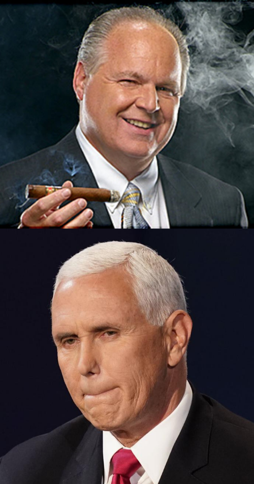 rush limbaugh smoking mike pence Blank Meme Template