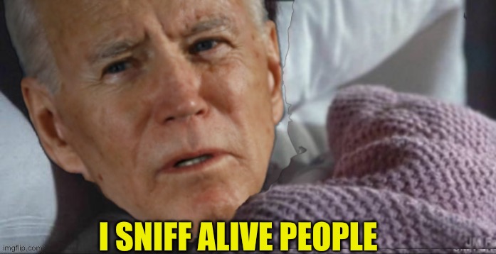The 5th Scents | I SNIFF ALIVE PEOPLE | image tagged in the 6th sense,biden,sniff | made w/ Imgflip meme maker