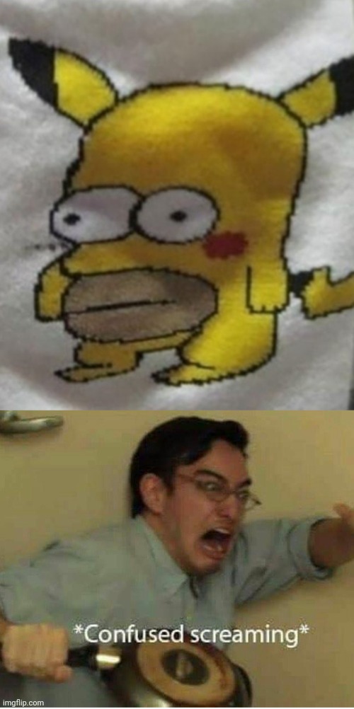 Homerchu | image tagged in confused screaming,pokemon,cartoon,games,unsee juice | made w/ Imgflip meme maker