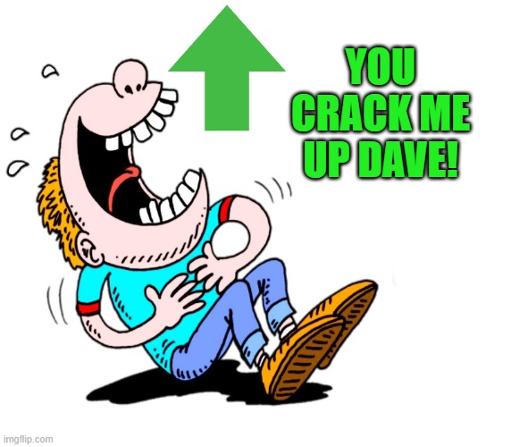 laughing | YOU CRACK ME UP DAVE! | image tagged in laughing | made w/ Imgflip meme maker