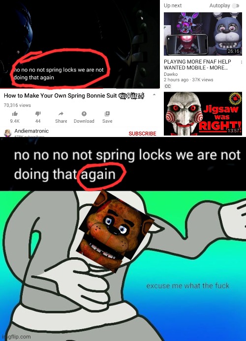 I'm Sorry- WHAT!? | image tagged in fallout freddy excuse me wyf | made w/ Imgflip meme maker
