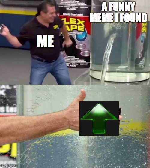 Flex Tape | A FUNNY MEME I FOUND; ME | image tagged in flex tape | made w/ Imgflip meme maker