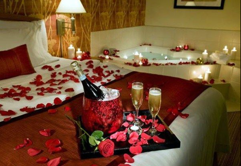 Romantic hotel room Blank Meme Template