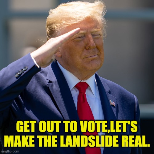 GET OUT TO VOTE,LET'S MAKE THE LANDSLIDE REAL. | made w/ Imgflip meme maker