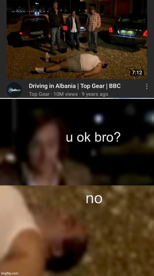 u ok bro? no | made w/ Imgflip meme maker