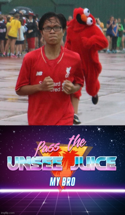 image tagged in spooky elmo,pass the unsee juice my bro | made w/ Imgflip meme maker