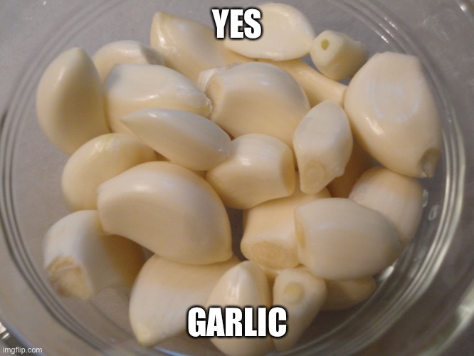 bowl of garlic | YES; GARLIC | image tagged in bowl of garlic | made w/ Imgflip meme maker