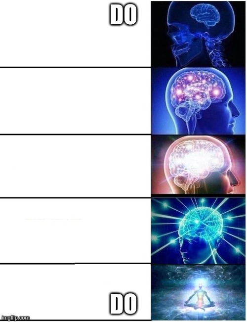 Expanding Brain 5 Panel | DO; DO | image tagged in expanding brain 5 panel | made w/ Imgflip meme maker