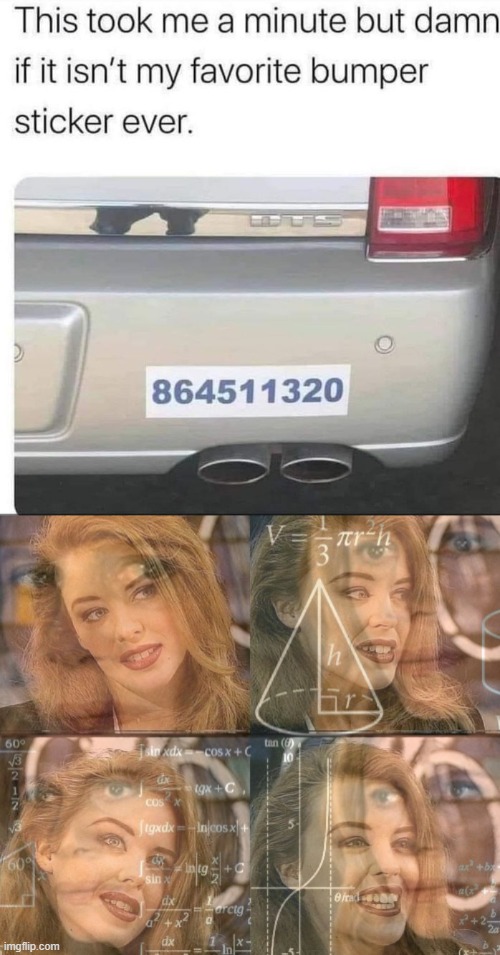[ok i got it -- ANSWER IN COMMENTS DON'T CLICK IF YOU WANT TO GUESS] | image tagged in calculating kylie,election 2020,bumper sticker,2020 elections,puns,pun | made w/ Imgflip meme maker