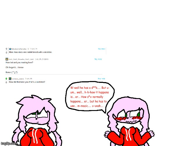 Poff Q and A- #1 | image tagged in poff bunny,q and a,why,ocs | made w/ Imgflip meme maker