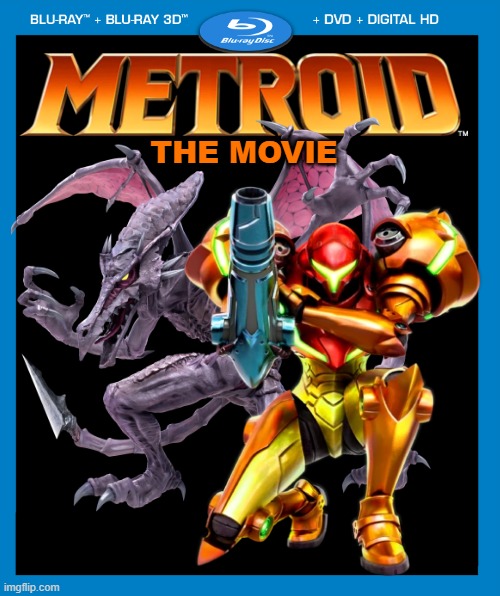 This would be an awesome movie. | THE MOVIE | image tagged in transparent dvd case,metroid | made w/ Imgflip meme maker