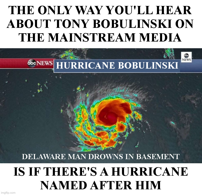 Hurricane Bobulinski! | image tagged in tony bobulinski,laptop,joe biden,email scandal,lying politician | made w/ Imgflip meme maker