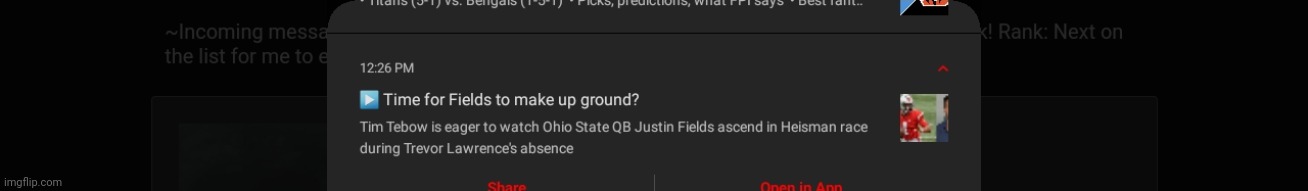 Fileds better win the Heisman  | made w/ Imgflip meme maker