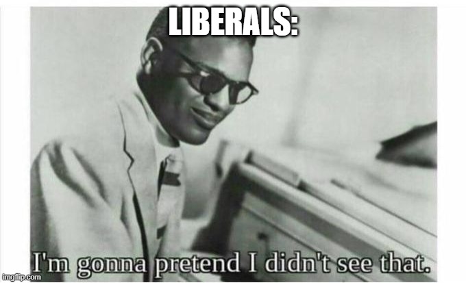 Im gonna pretend i didnt see that | LIBERALS: | image tagged in im gonna pretend i didnt see that | made w/ Imgflip meme maker