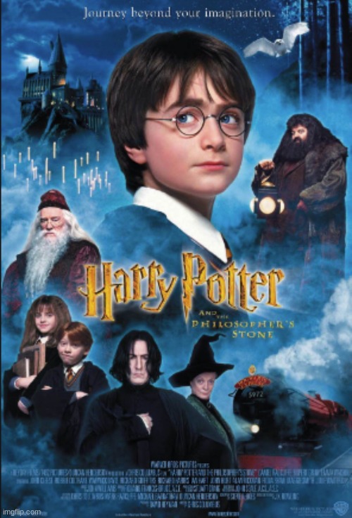 Let my HP binge begin! (Btw Philosopher's Stone is the director's cut of Sorcerer's Stone) | image tagged in harry potter and the philosopher's stone,movies,daniel radcliffe,emma watson,alan rickman,john cleese | made w/ Imgflip meme maker