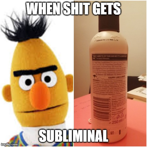 When shit gets... | WHEN SHIT GETS; SUBLIMINAL | image tagged in subliminal messages | made w/ Imgflip meme maker