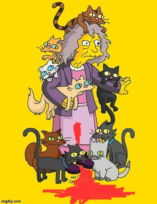 High Quality Crazy cat lady Blank Meme Template