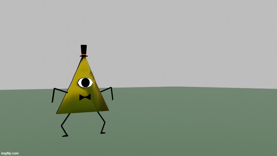 uh eh | image tagged in blender,bill cipher,piemations | made w/ Imgflip meme maker