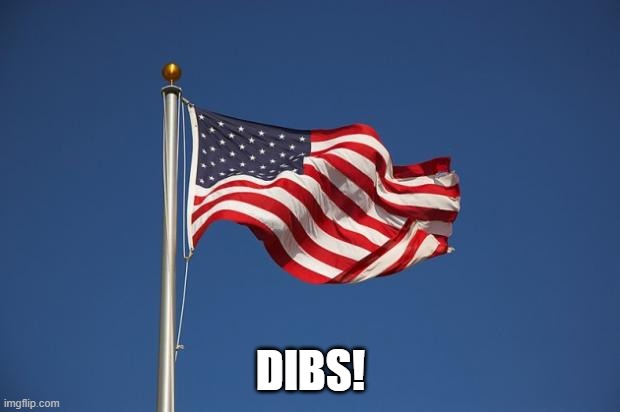 US Flag | DIBS! | image tagged in us flag | made w/ Imgflip meme maker