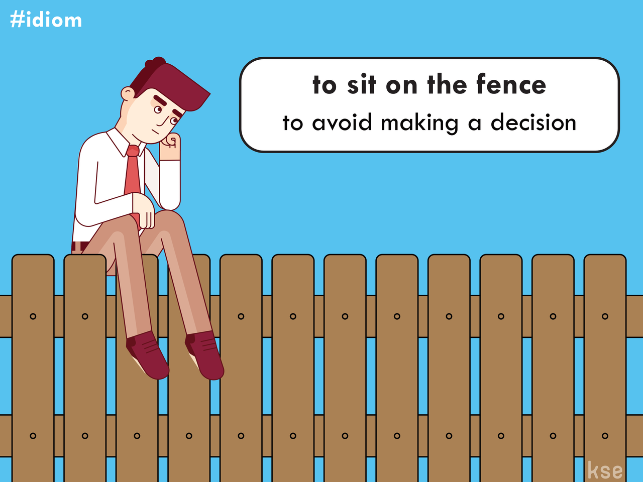 To sit on the fence Blank Meme Template
