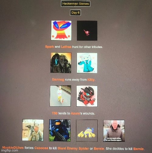 D6 (thanks t38) | made w/ Imgflip meme maker