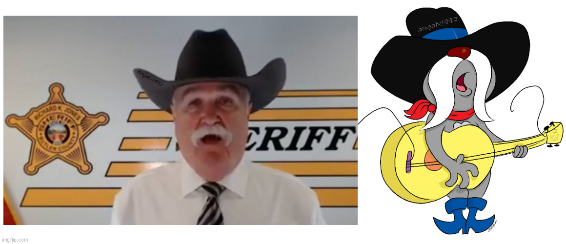 image tagged in sheriff richard jones,uncle pecos,wannabe cowboy,tom and jerry,rat,clown car republicans | made w/ Imgflip meme maker