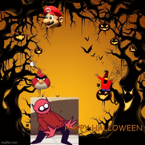 spooky | HAPPY HALLOWEEN | image tagged in halloween | made w/ Imgflip meme maker