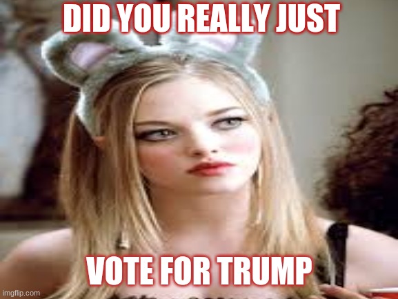 Did you REALLY? | DID YOU REALLY JUST; VOTE FOR TRUMP | image tagged in memes | made w/ Imgflip meme maker