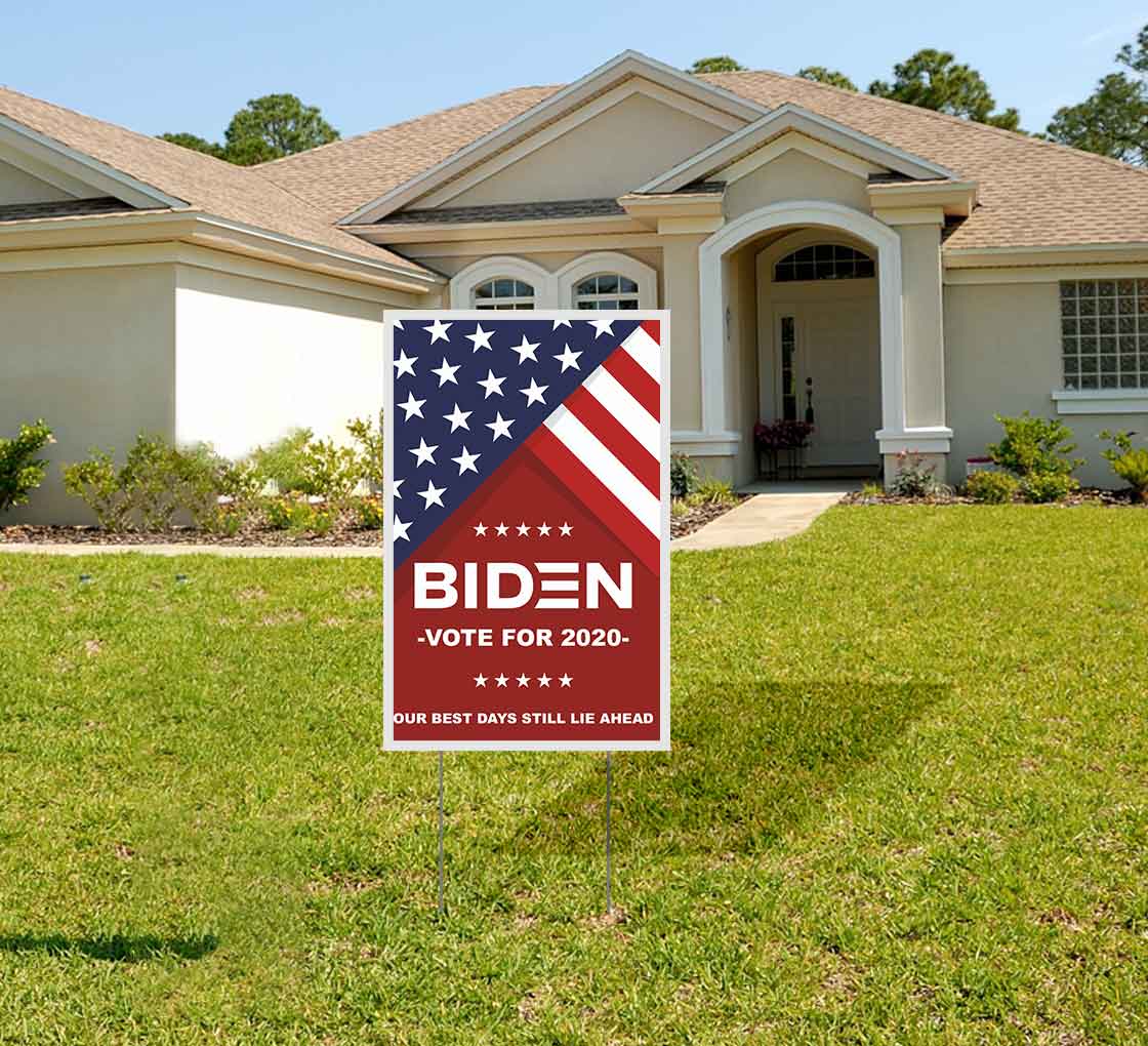 biden lawn sign Blank Meme Template