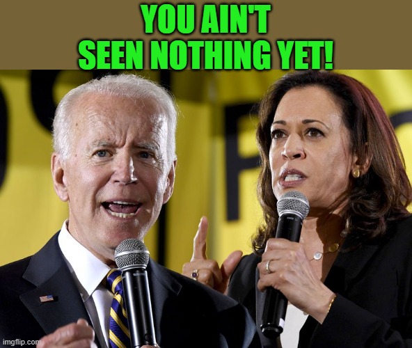 Biden Harris | YOU AIN'T SEEN NOTHING YET! | image tagged in biden harris | made w/ Imgflip meme maker