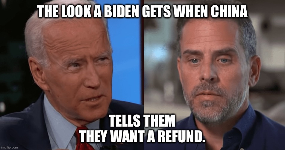 THE LOOK A BIDEN GETS WHEN CHINA; TELLS THEM THEY WANT A REFUND. | image tagged in joe biden | made w/ Imgflip meme maker