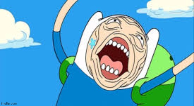Over reacting Finn | image tagged in over reacting finn | made w/ Imgflip meme maker
