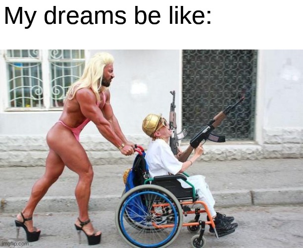 Weird Wheelchair | My dreams be like: | image tagged in weird wheelchair | made w/ Imgflip meme maker