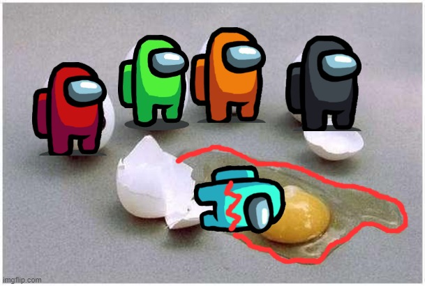 Among us in a eggshell! | image tagged in this broken egg | made w/ Imgflip meme maker