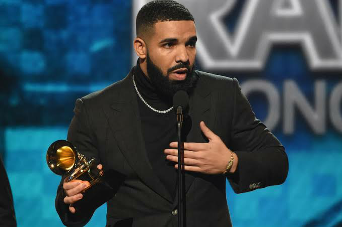 Drake accepting award Blank Meme Template