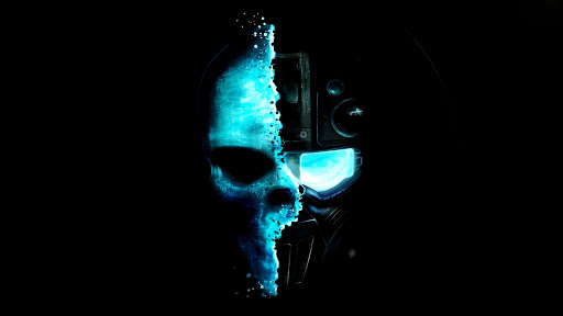 Skull Black the blue Blank Meme Template