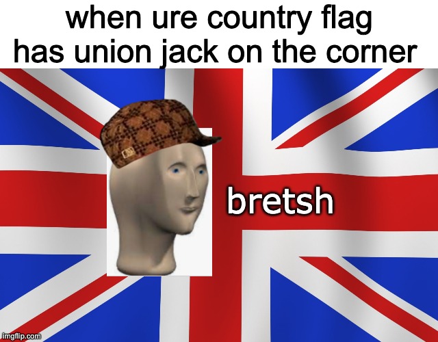 union jack |  when ure country flag has union jack on the corner; bretsh | image tagged in union jack,australia,new zealand,hawaii,tuvalu,fiji | made w/ Imgflip meme maker