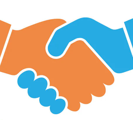 handshake illustration Blank Meme Template