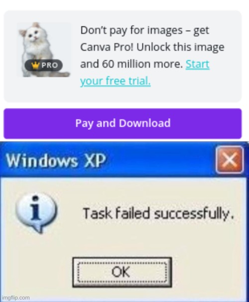 Canvas is lying | image tagged in task failed successfully,lies | made w/ Imgflip meme maker
