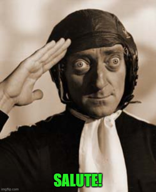 Marty Feldman copy that! | SALUTE! | image tagged in marty feldman copy that | made w/ Imgflip meme maker