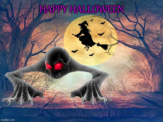 happy halloween | HAPPY HALLOWEEN | image tagged in happy halloween,by kewlew | made w/ Imgflip meme maker