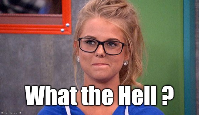 Nicole 's thinking | What the Hell ? | image tagged in nicole 's thinking | made w/ Imgflip meme maker