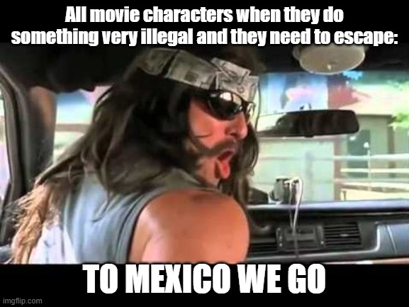 why is mexico like a safe place |  All movie characters when they do something very illegal and they need to escape:; TO MEXICO WE GO | image tagged in you boys like mexico | made w/ Imgflip meme maker