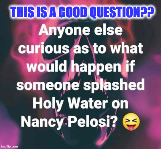 Nancy Pelosi | THIS IS A GOOD QUESTION?? | image tagged in nancy pelosi,funny meme,lol so funny,political meme | made w/ Imgflip meme maker