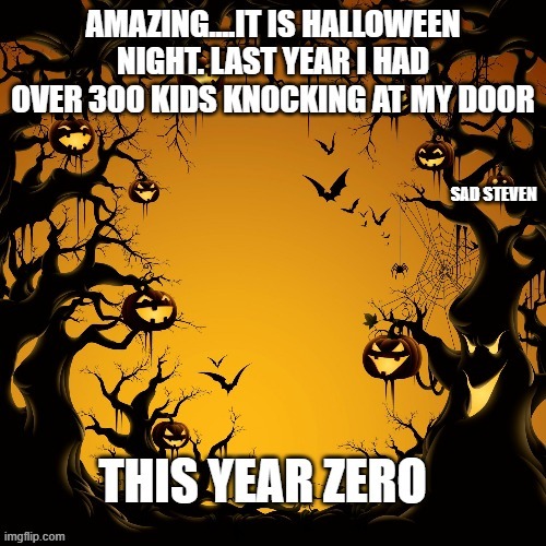 halloween | SAD STEVEN | image tagged in halloween | made w/ Imgflip meme maker