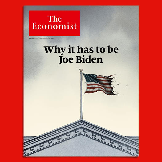 High Quality The Economist endorses Joe Biden Blank Meme Template