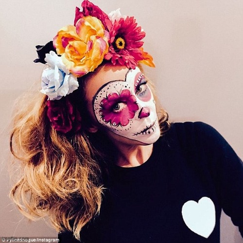 In Halloween mode. | image tagged in kylie halloween | made w/ Imgflip meme maker