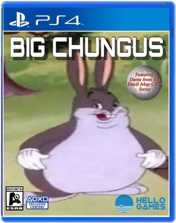 High Quality BIG CHUNGUS PS 4 Blank Meme Template